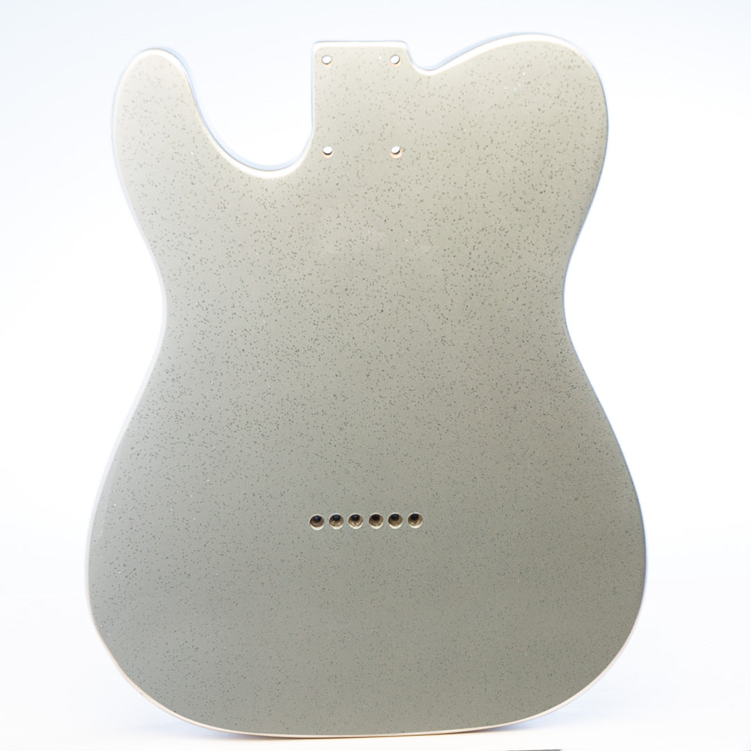 primo silver sparkle tele body back view