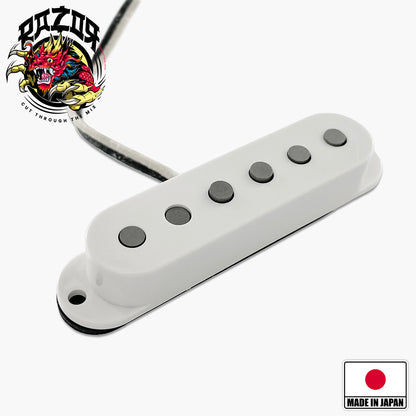 Pastilla de puente Razor® Mangetsu Full Moon para Stratocaster® - Blanco