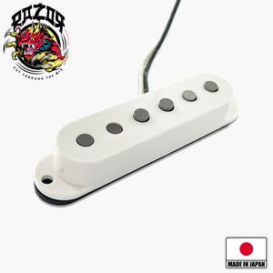 Pastilla de mástil Razor® Mangetsu Full Moon para Stratocaster® - Blanco