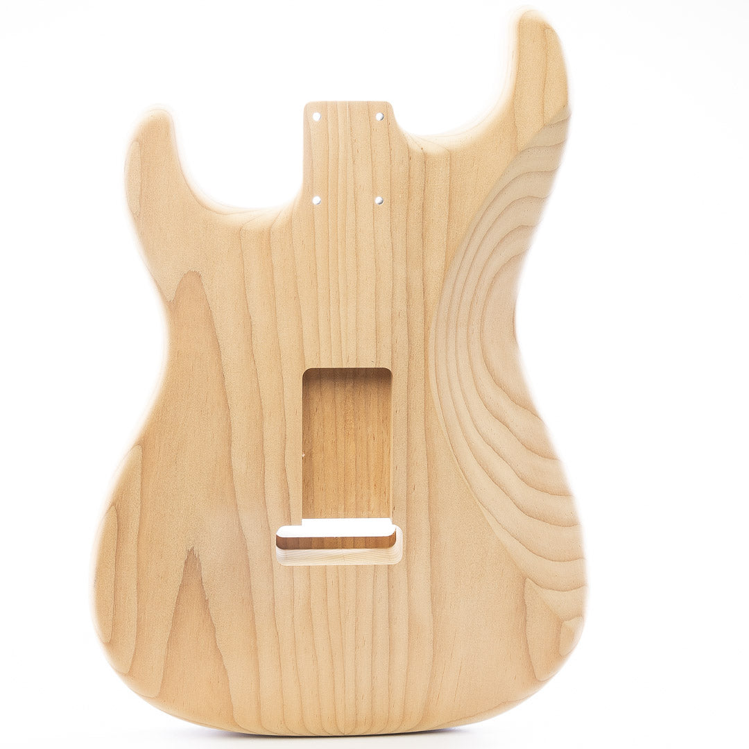 ap select roasted sugar pine strat body back view