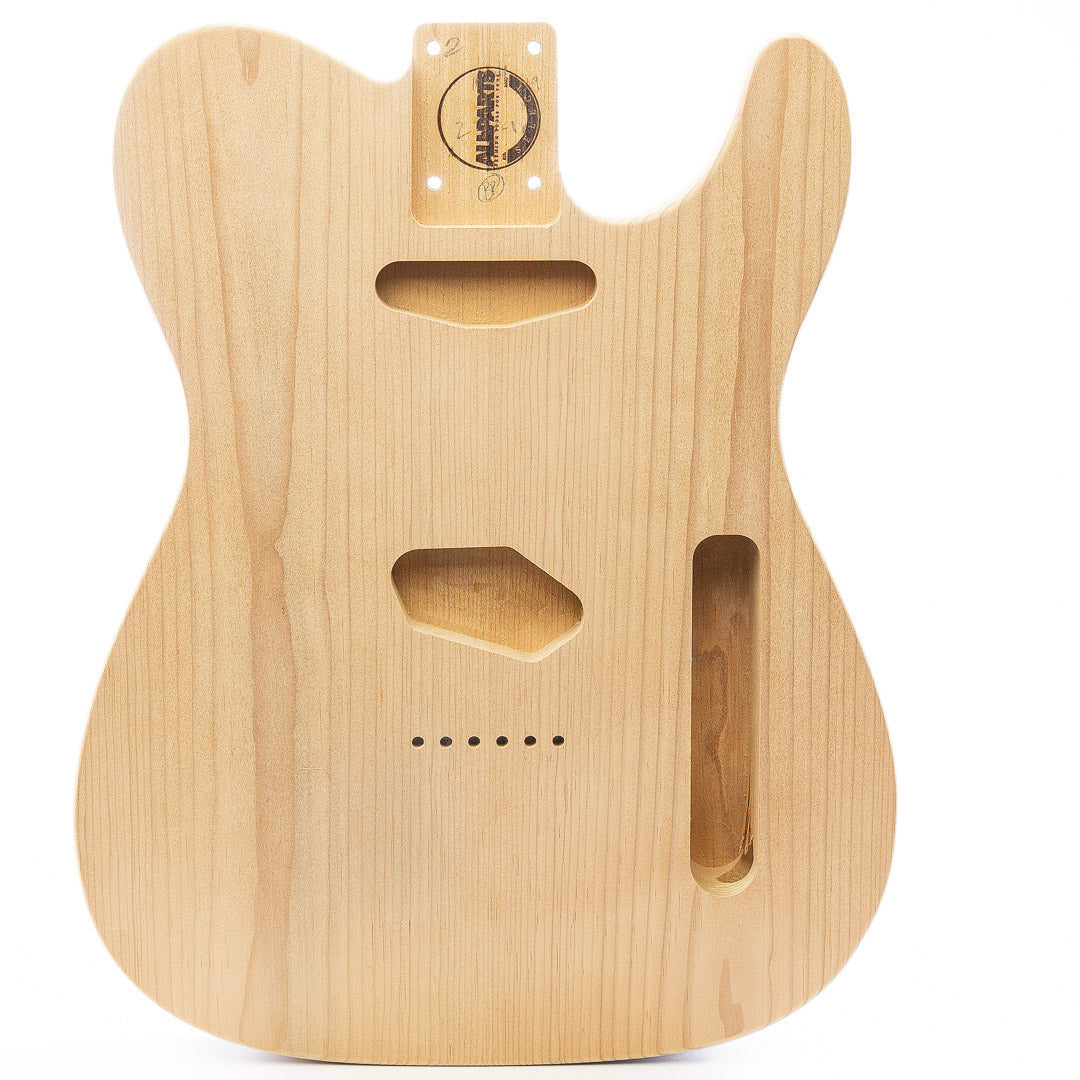 ap select roasted sugar pine tele body front view