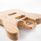 ap select roasted paulownia core tele body neck contour close up view