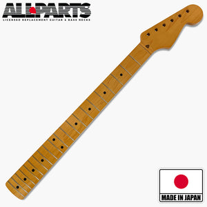 strat neck maple nitro front view logo