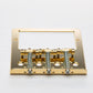 halon tele bridge for humbucker with brass saddles back view gold