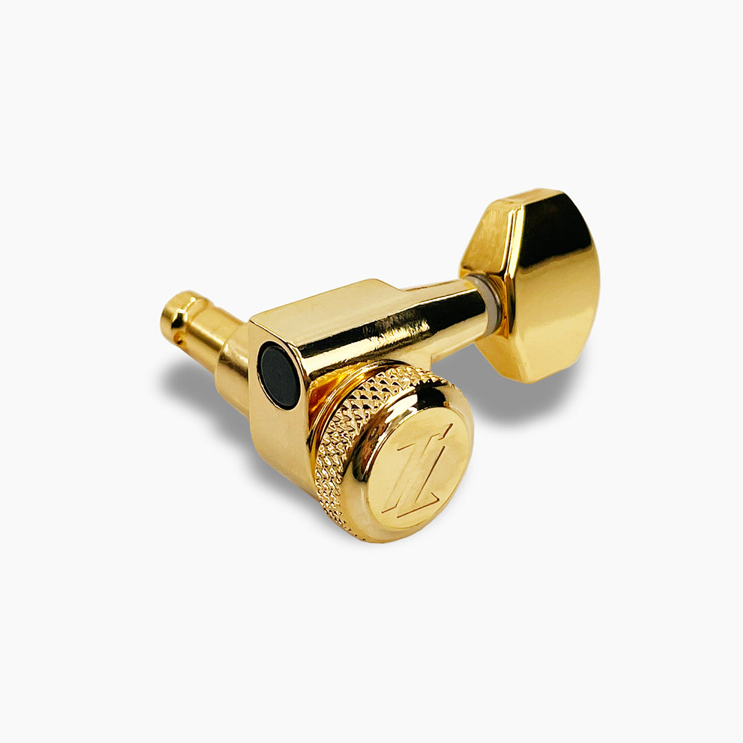 mini locking single front view gold