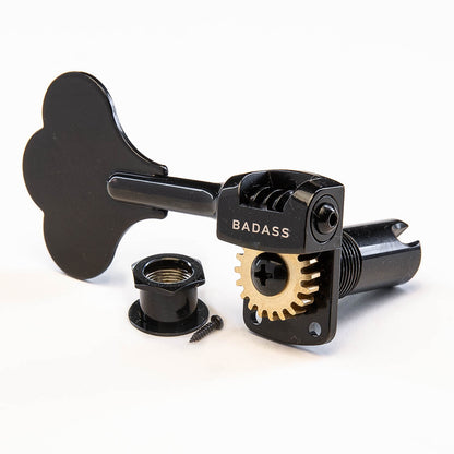 badass ogt mini treble side bass key front view with hardware black