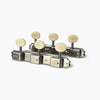 True Tune Vintage Style Strip Tuners, 3x3 - Nickel