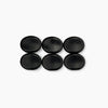 TK-7710 Plastic Melt-on Oval Button Set - Black