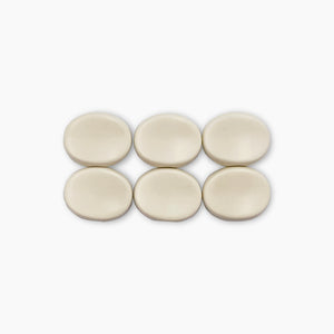 gotoh plastic oval button set view white