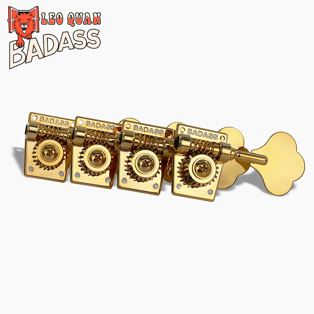 4 inline styled gold bass keys