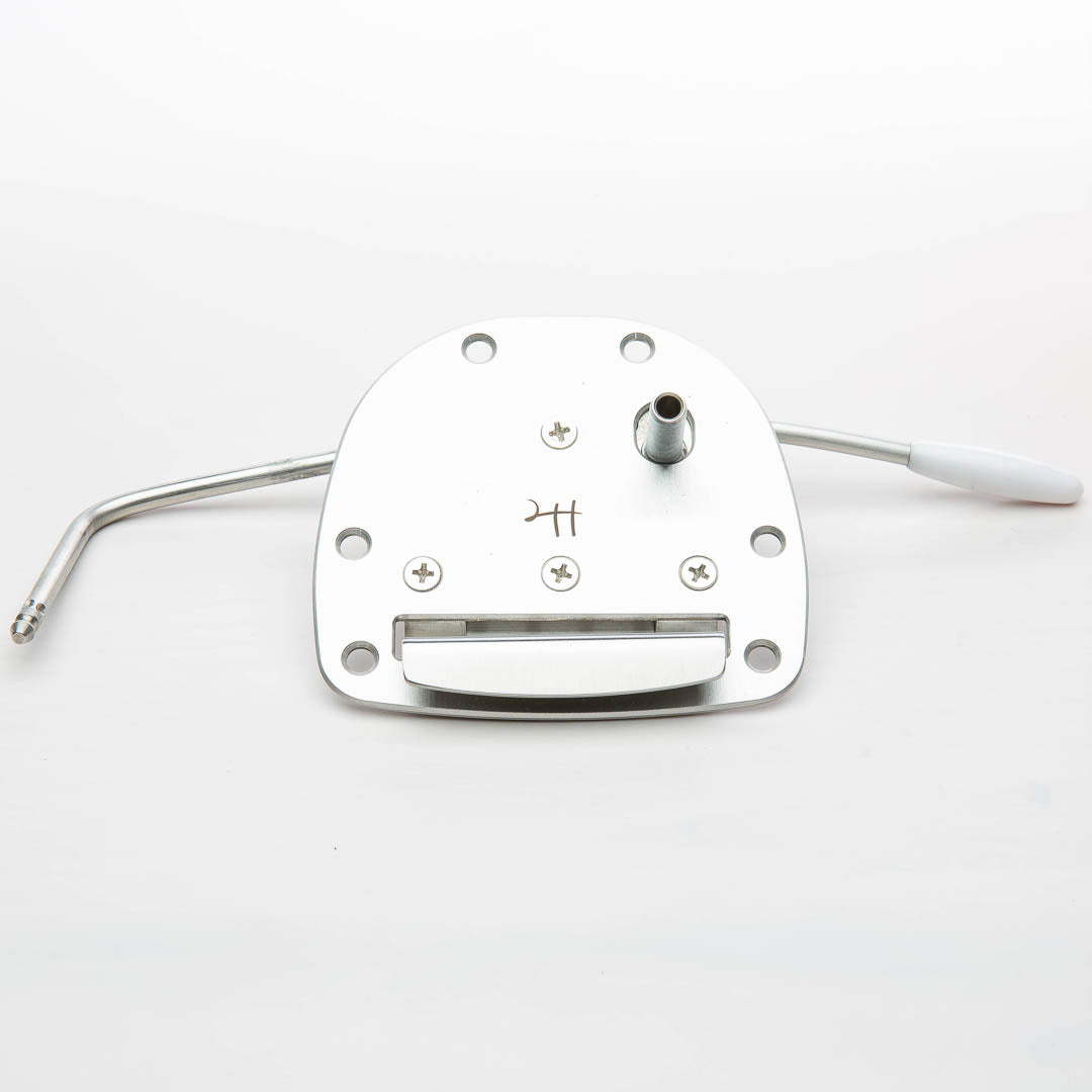 halon jazzmaster vibrato with hardware front view satin chrome