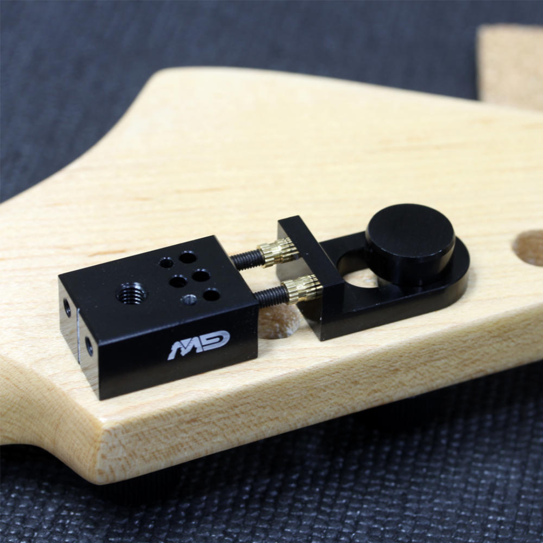 Tuner Pin Locator Jig in use