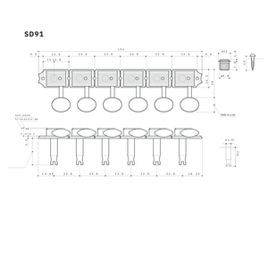 vintage style in line guitar key schematic