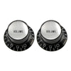 PK-0184 Set of 2 Volume Reflector Knobs - Black with Silver