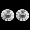 PK-3242 Set of 2 Witch Hat Tone Knobs - White