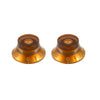 PK-0140 Set of 2 Vintage-style Bell Knobs - Amber