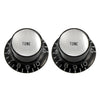 PK-0182 Set of 2 Tone Reflector Knobs - Black with Silver