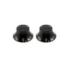 PK-0140 Set of 2 Vintage-style Bell Knobs - Black