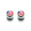 MK-3316 USA Flag Dome Knob Set - Chrome