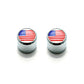 chrome dome knob with american flag