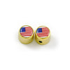 MK-3316 USA Flag Dome Knob Set - Gold