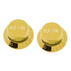 PK-0154 Set of 2 Plastic Volume Knobs for Stratocaster® - Gold plated plastic