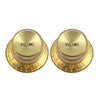 PK-0184 Set of 2 Volume Reflector Knobs - Gold with Gold