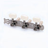 TK-0125 Classical Tuner Set with Square White Buttons - Nickel