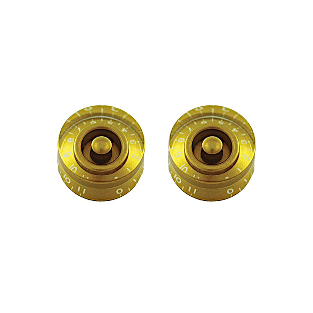 two gold volume knobs 0 to 11