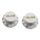 two white volume knobs