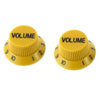 PK-0154 Set of 2 Plastic Volume Knobs for Stratocaster® - Yellow