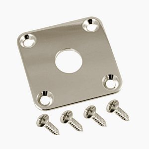 square nickel jackplate with 4 matching screws