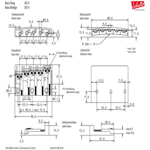 Schaller 5-String Roller Bridge