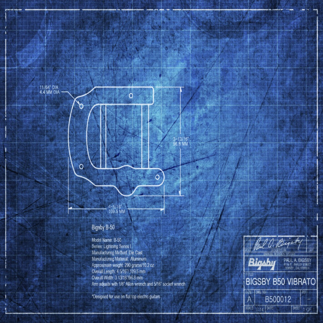 Bigsby B50 Vibrato Tailpiece schematic