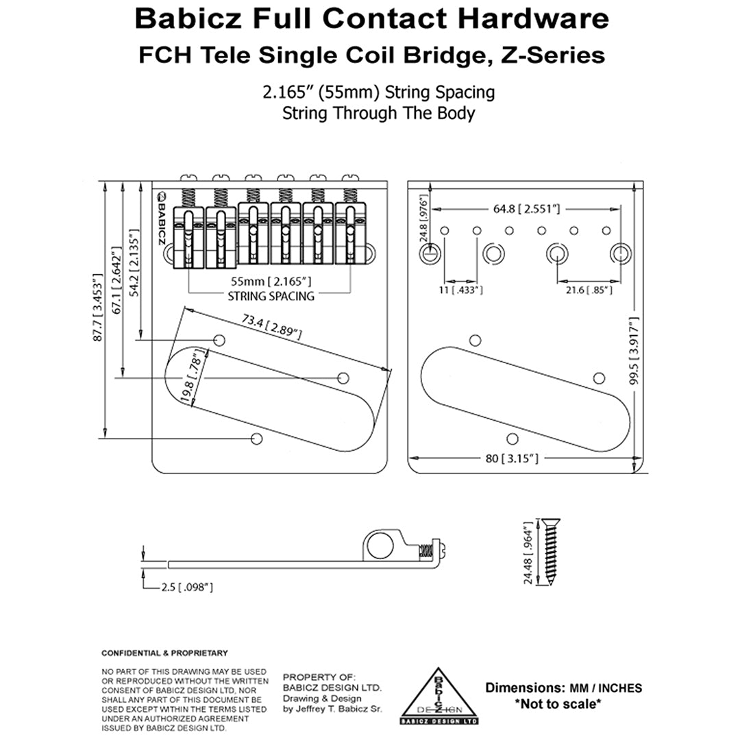 fch z series tele single coil spec sheet