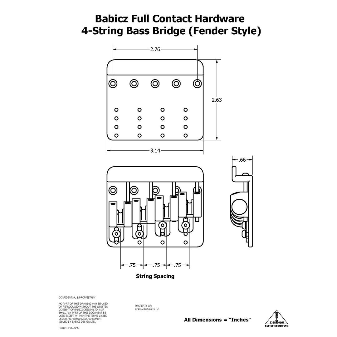 4 string bass bridge schematic 