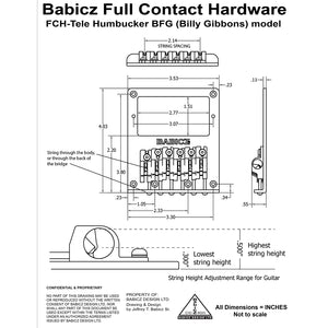 TB-3563-002 - Babicz Full Contact FCH BFG TELE ESTILO HUMBUCKER DE CARGA SUPERIOR