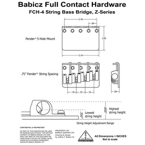 FCH 4 string bass bridge schematic