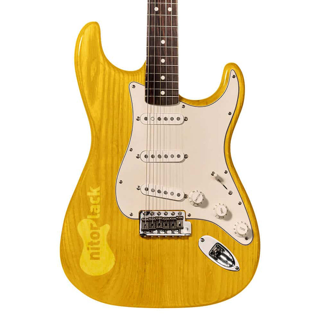 yellow tinted guitar