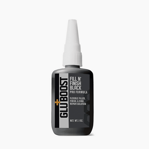 LT-1135-000 - GluBoost® Fill N' Finish Black, fórmula profesional, flexible, 2 oz. botella