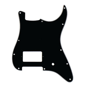 black pickguard with one pot hole