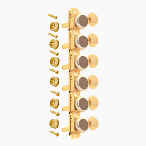 Telecaster® & Stratocaster® Neck Hardware Kit with Locking Tuners - Gold Finish
